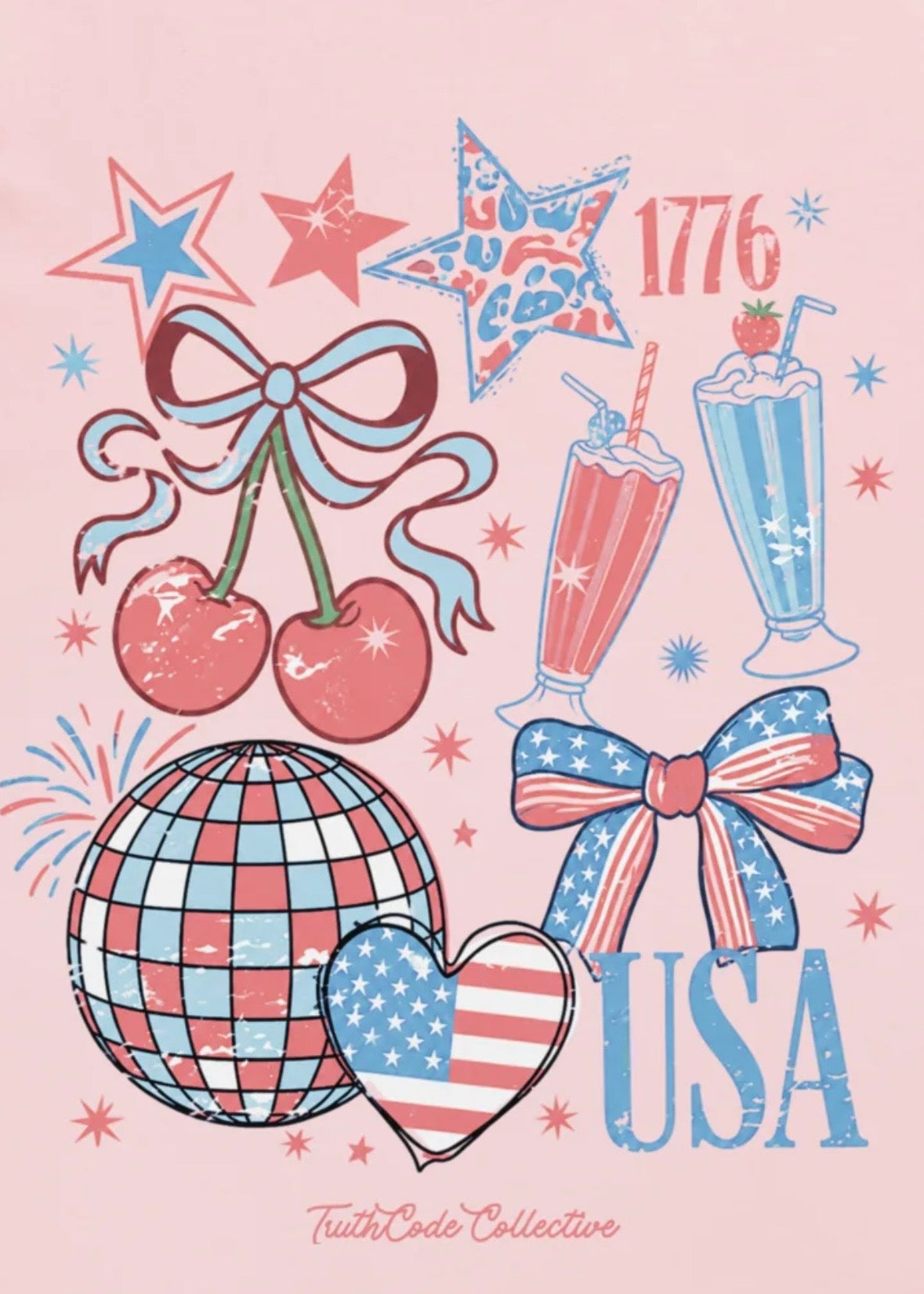 Americana Collage — Organic Tee