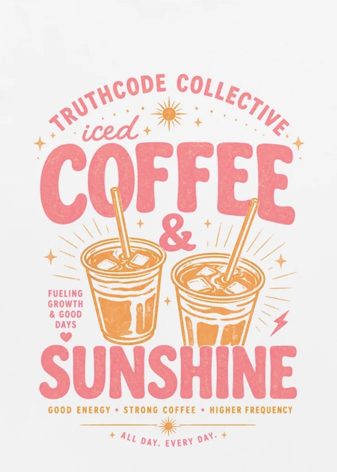 Iced Coffee & Sunshine — Organic Tee