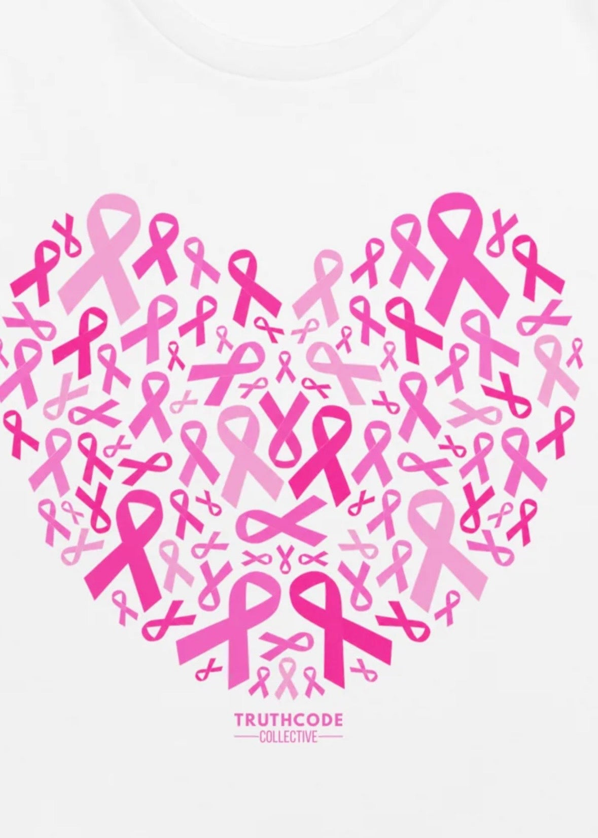 Pink Ribbon Heart — Organic Tee