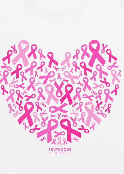 Pink Ribbon Heart — Organic Tee