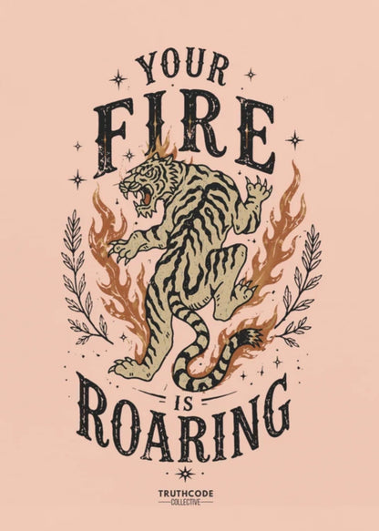 Fire Roaring — Organic Tee