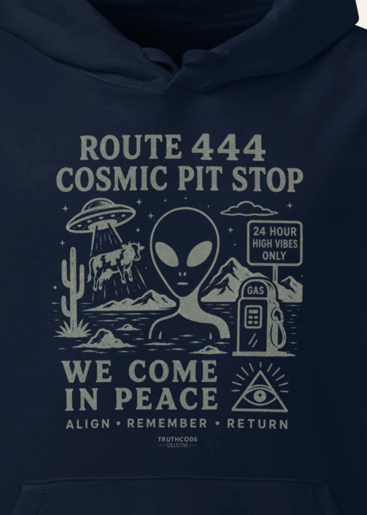 Cosmic Pit Stop — Organic Hoodie