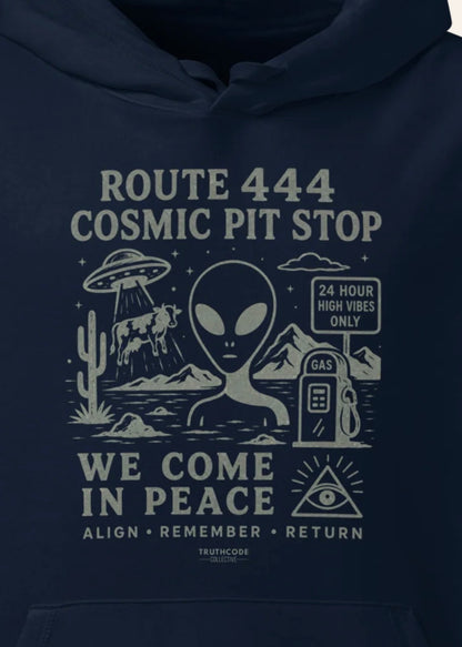 Cosmic Pit Stop — Organic Hoodie