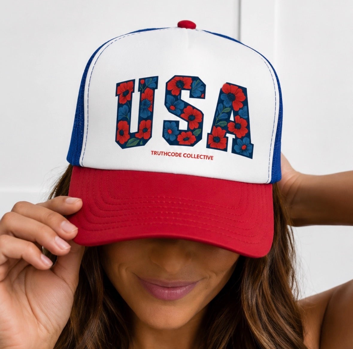 USA Floral — Trucker Hat