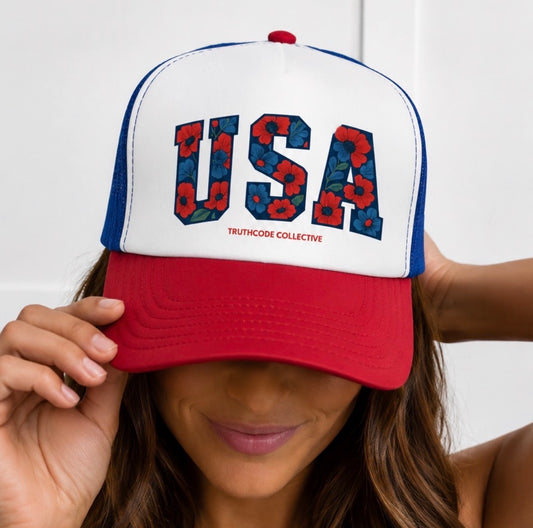 USA Floral — Trucker Hat