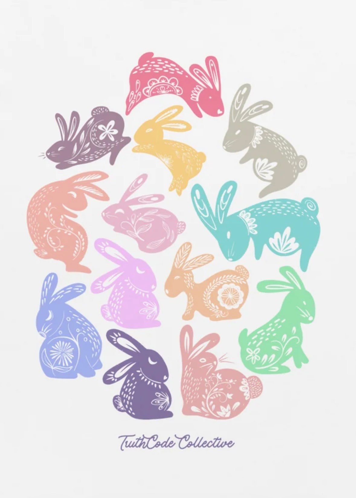 Floral Bunnies — Organic Tee